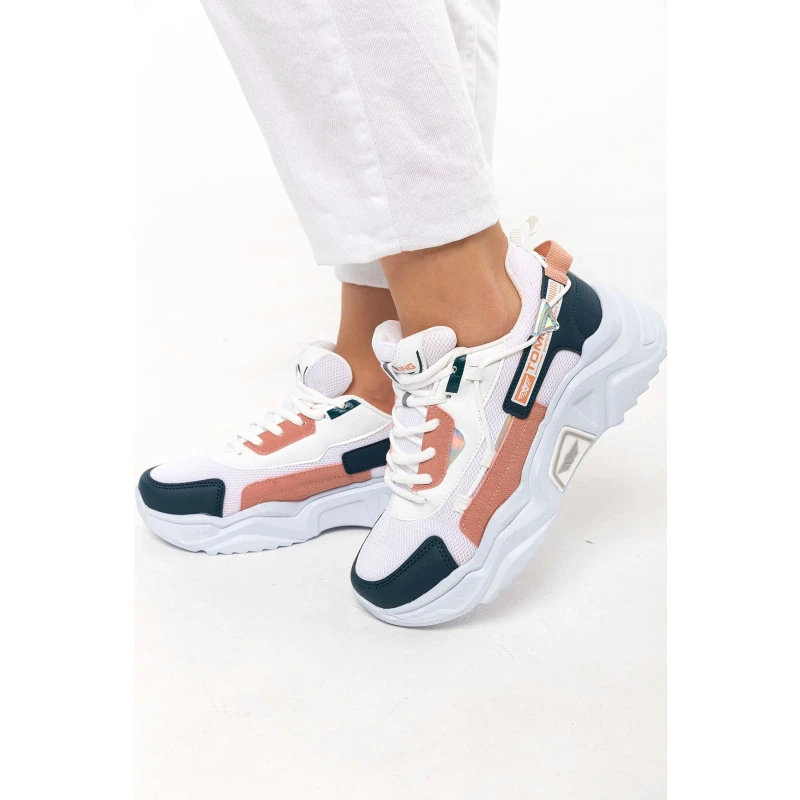 Kadın Pudra Sneaker Günlük Spor Ayakkabı