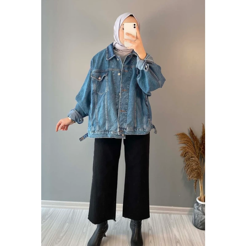 Çift Cepli Oversize Kot Ceket 4.3 53 Değerlendirme  51 Soru & Cev