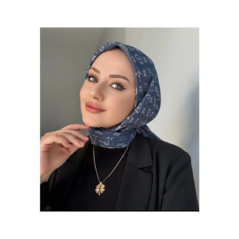 KADIN EŞARP DESENLİ ÇİFT TARAF PAMUKLU