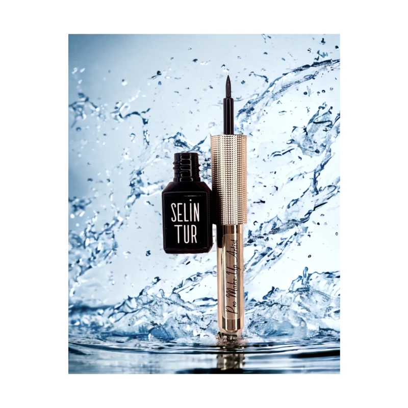 Siyah Ince Uçlu Suda Bile Akmayan Ve Çıkmayan Likit Mat (SİYAH) Eyeliner Liquit Black