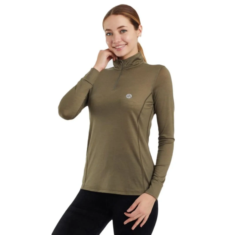 Merino Yün Uzun Kol Balıkçı Yaka Kadın Sweatshirt